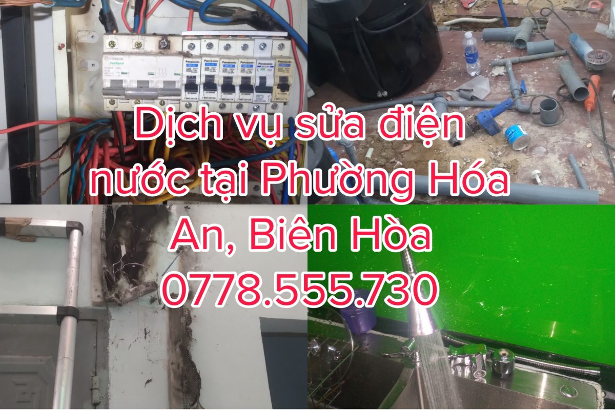Dịch vụ thợ sửa điện nước tại phường Hóa An