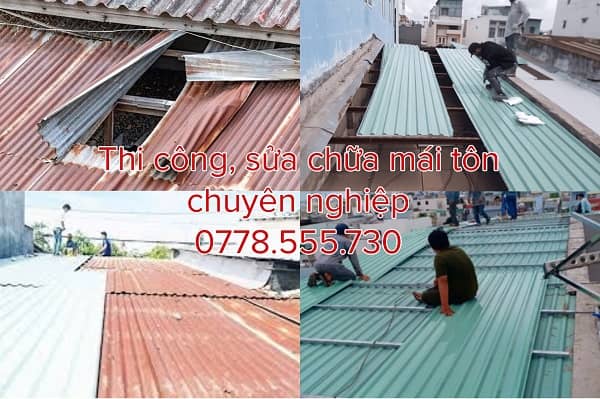 Dịch Vụ Sửa Chữa Mái Tôn Tại Nhà Biên Hòa Uy Tín - Gọi Ngay 0778.555.730 19 thi cong sua chua mai ton